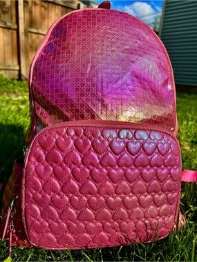 Ruby & Ry pink hearts hologram iridescent y2k backpack Barbie Nordstrom bag